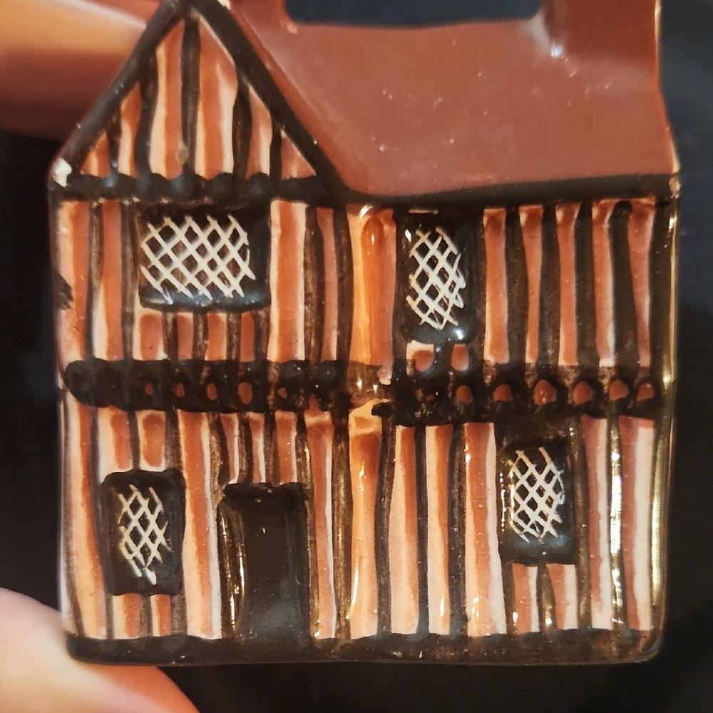 Striped Ceramic House Decor